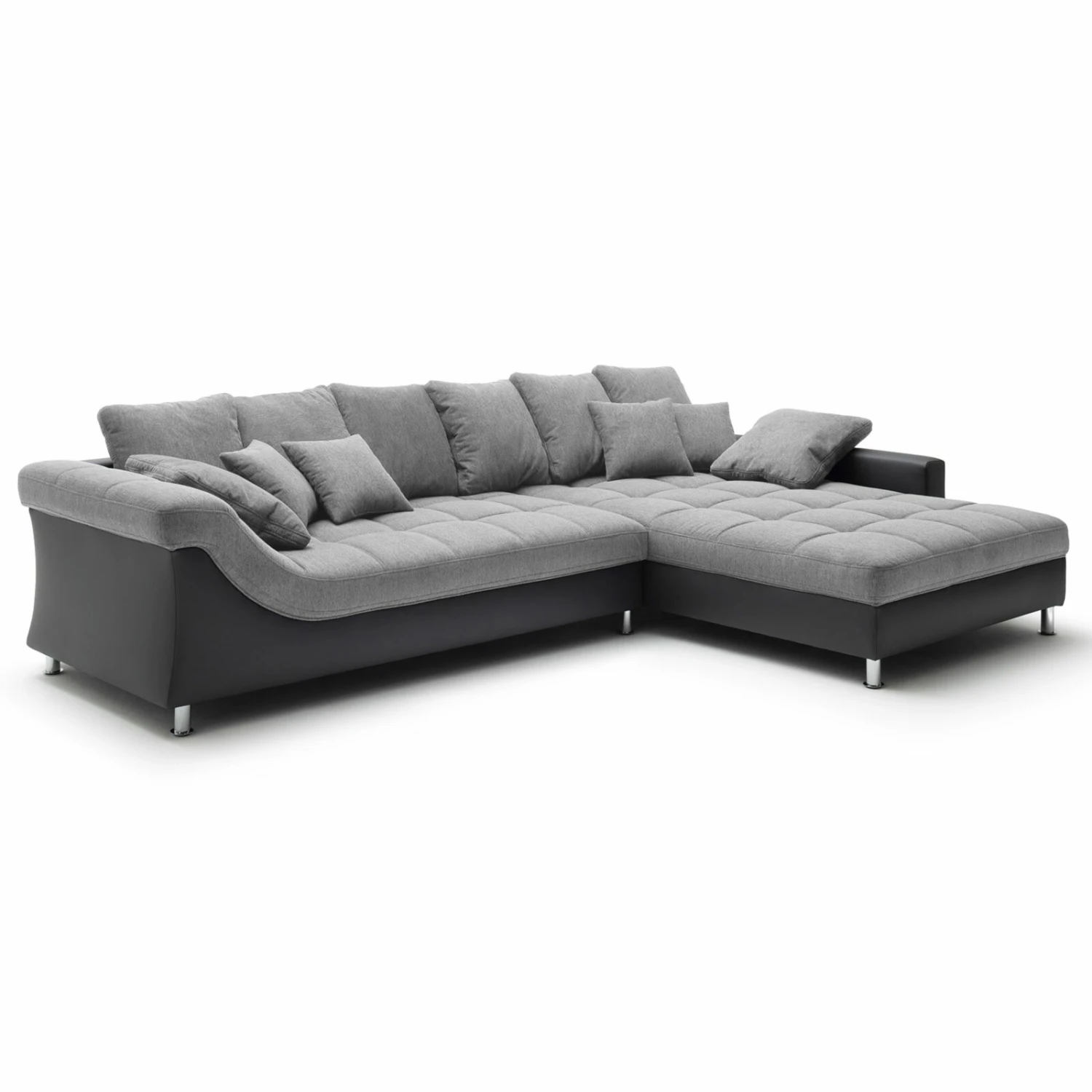 Ecksofa - grau-anthrazit - beidseitig montierbar 1 Ecksofa - grau-anthrazit - beidseitig montierbar