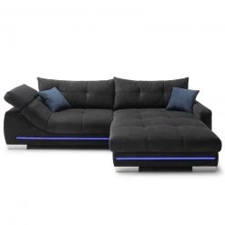 Ecksofa - schwarz - Microfaser - LED-Beleuchtung 24 Ecksofa - schwarz - Microfaser - LED-Beleuchtung -Wohnzimmer Verkäufe 0255029800 08 1600Wx1600H