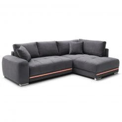 Ecksofa - anthrazit - Microfaser - LED-Beleuchtung -Wohnzimmer Verkäufe 0255030000 09 1600Wx1600H