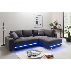 Ecksofa - anthrazit - Microfaser - LED-Beleuchtung -Wohnzimmer Verkäufe 0255030000 11 1600Wx1600H