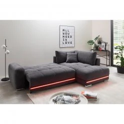 Ecksofa - anthrazit - Microfaser - LED-Beleuchtung -Wohnzimmer Verkäufe 0255030000 14 1600Wx1600H