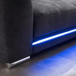 Ecksofa - anthrazit - Microfaser - LED-Beleuchtung -Wohnzimmer Verkäufe 0255030000 15 1600Wx1600H
