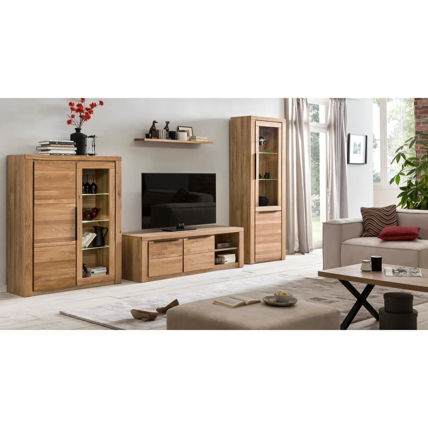 Wandboard - Eiche - teilmassiv - 110 cm 3 Wandboard - Eiche - teilmassiv - 110 cm – Bild 3