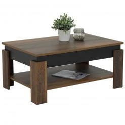 Couchtisch - Old Wood - schwarz-matt - 90 cm