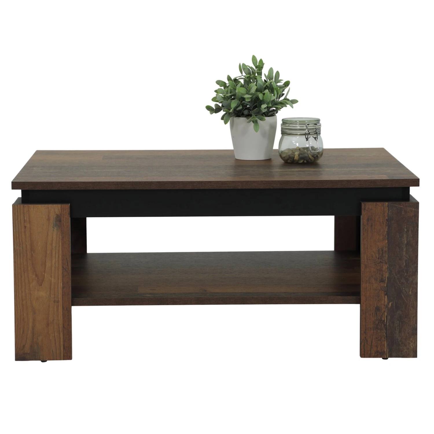 Couchtisch - Oldwood - schwarz - 90 cm 2 Couchtisch - Oldwood - schwarz - 90 cm – Bild 2