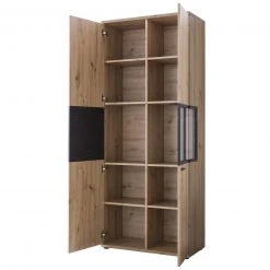 Vitrine - Artisan Eiche-Burned Wood - 2 Türen - 197 cm hoch -Wohnzimmer Verkäufe 0405037700 03 1600Wx1600H