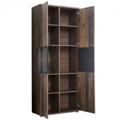 Vitrine - Oldwood-Burned Wood - 2 Türen - 197 cm hoch -Wohnzimmer Verkäufe 0405037701 03 1600Wx1600H