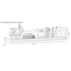 Wandboard - Artisan Eiche-Burned Wood - 135 cm breit 7 Wandboard - Artisan Eiche-Burned Wood - 135 cm breit -Wohnzimmer Verkäufe 0405037800 04 1600Wx1600H