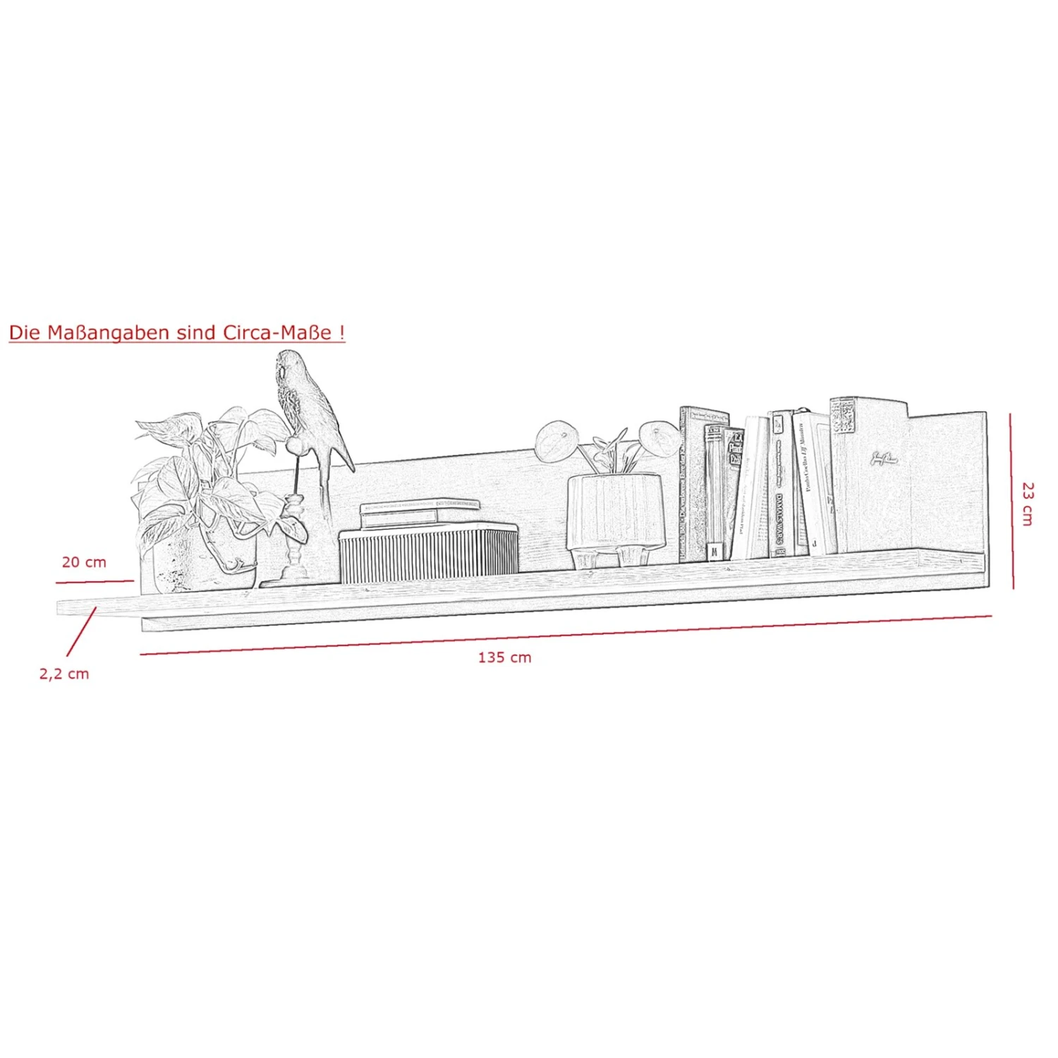 Wandboard - Artisan Eiche-Burned Wood - 135 cm breit 4 Wandboard - Artisan Eiche-Burned Wood - 135 cm breit – Bild 4