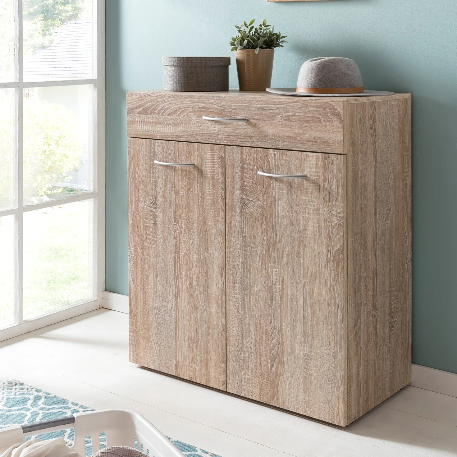 Kommode - Eiche sägerau - 80 cm breit 3 Kommode - Eiche sägerau - 80 cm breit – Bild 3