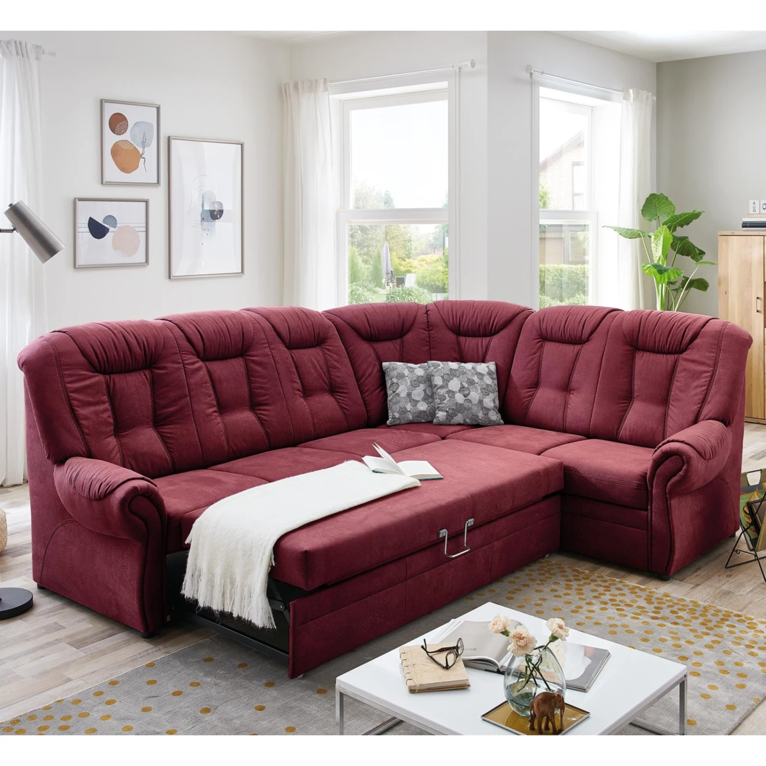 polsterpower Ecksofa - wine - Liegefunktion 2 polsterpower Ecksofa - wine - Liegefunktion – Bild 2