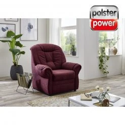 polsterpower Sessel - wine - Microfaser