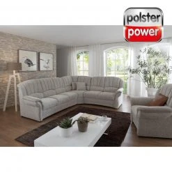 polsterpower Ecksofa - mandel - 2-Sitzer rechts