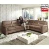 polsterpower Ecksofa - braun - Basismodell - 2-Sitzer rechts