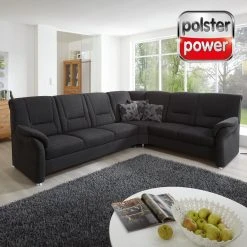 polsterpower Ecksofa - anthrazit - Basismodell - Recamiere rechts