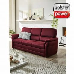 polsterpower 3-Sitzer-Sofa - bordeaux