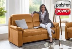 polsterpower 2-Sitzer-Sofa - braun - Microfaser