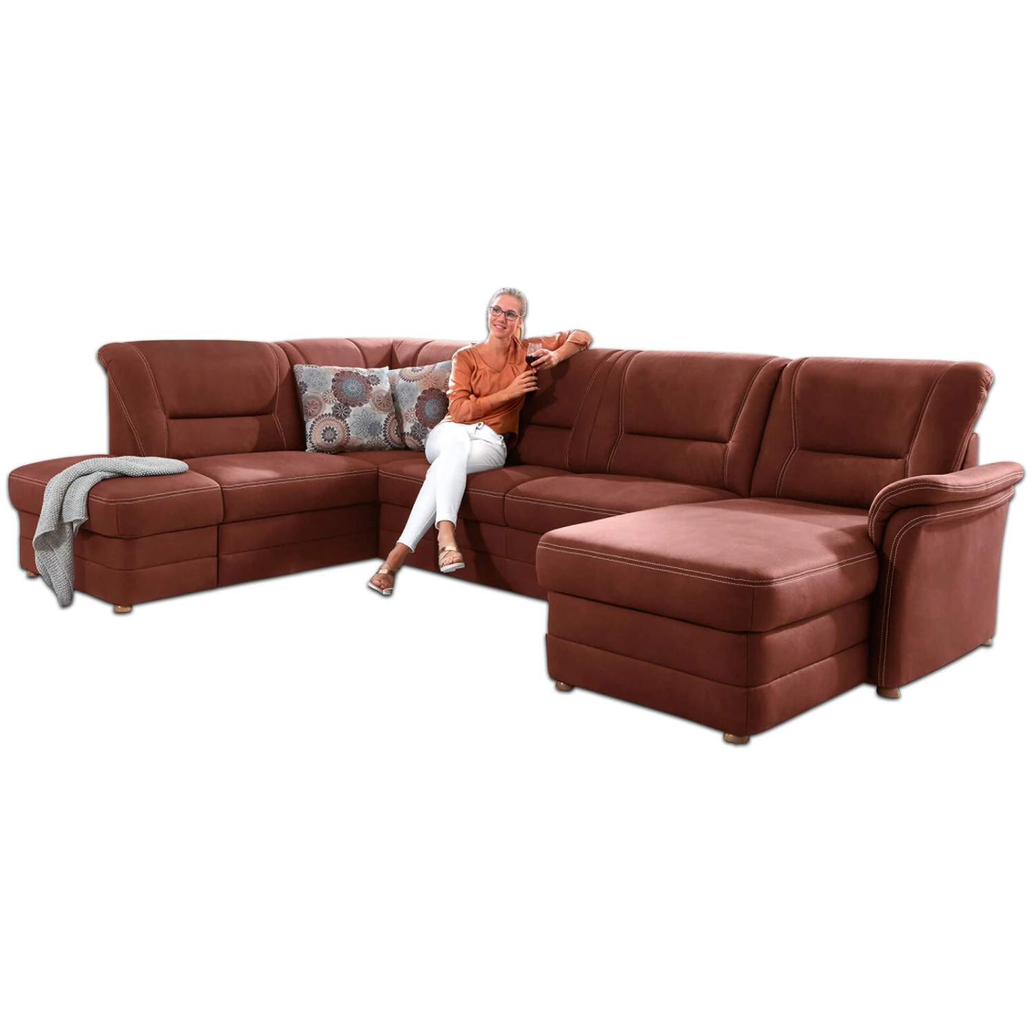 polsterpower Wohnlandschaft - braun - Basismodell - Canapé rechts 2 polsterpower Wohnlandschaft - braun - Basismodell - Canapé rechts – Bild 2