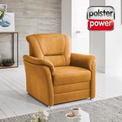 polsterpower Sessel - gelb - Microfaser