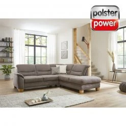 polsterpower Ecksofa - mandel - Recamiere rechts - Basismodell