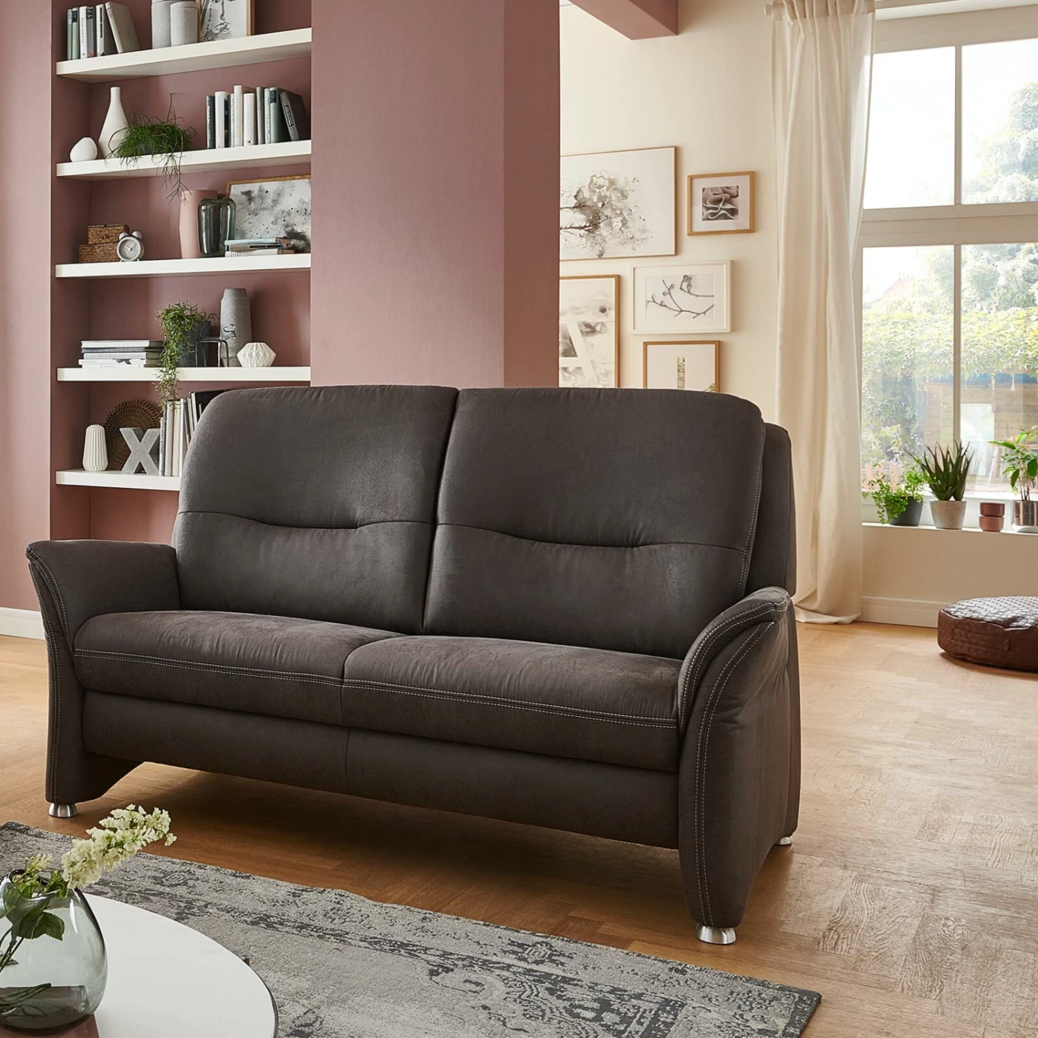 polsterpower 2,5-Sitzer-Sofa - anthrazit - Basismodell 2 polsterpower 2,5-Sitzer-Sofa - anthrazit - Basismodell – Bild 2