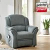 polsterpower Sessel - grau-blau - Microfaser