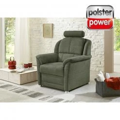 polsterpower Sessel - grün - Microchenille