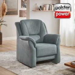polsterpower Sessel - steel - Microfaser