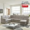 polsterpower Wohnlandschaft - alu - Microfaser - Basismodell