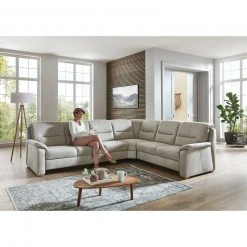 polsterpower Ecksofa - silber - 3-Sitzer links - Basismodell -Wohnzimmer Verkäufe 0426018377 04 1600Wx1600H
