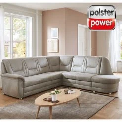 polsterpower Eckosofa - Saddle alu - Basismodell - Anstellhocker rechts