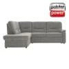 polsterpower Ecksofa - Belle silver - Basismodell - Ottomane links