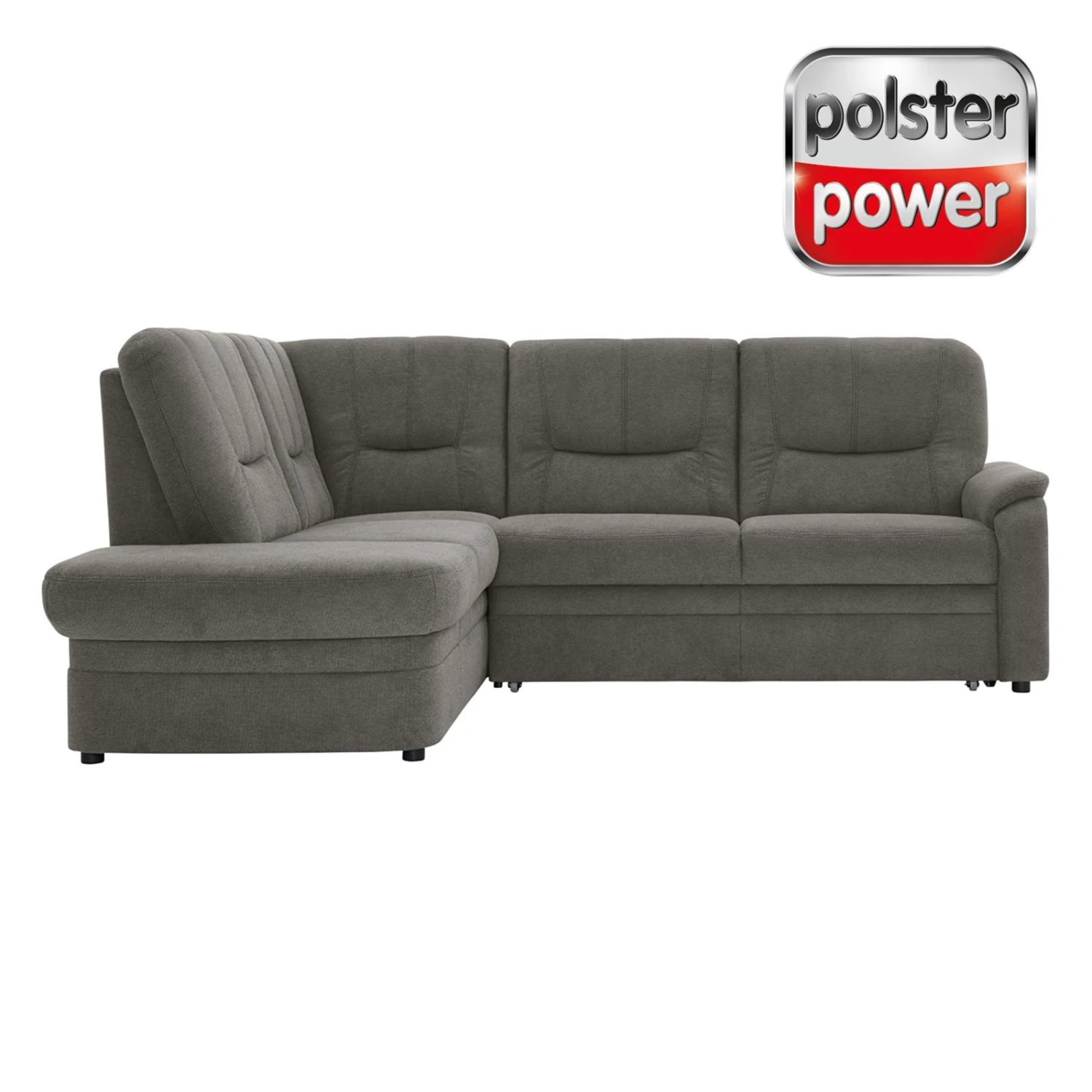 polsterpower Ecksofa - Belle grey - Basismodell - Ottomane links 1 polsterpower Ecksofa - Belle grey - Basismodell - Ottomane links