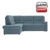 polsterpower Ecksofa - Belle ice - Basismodell - Ottomane links