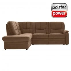 polsterpower Ecksofa - Holiday mandel - Basismodell - Ottomane links