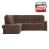 polsterpower Ecksofa - Saddle braun - Basismodell - Ottomane links