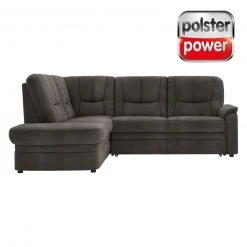 polsterpower Ecksofa - Saddle anthrazit - Basismodell - Ottomane links