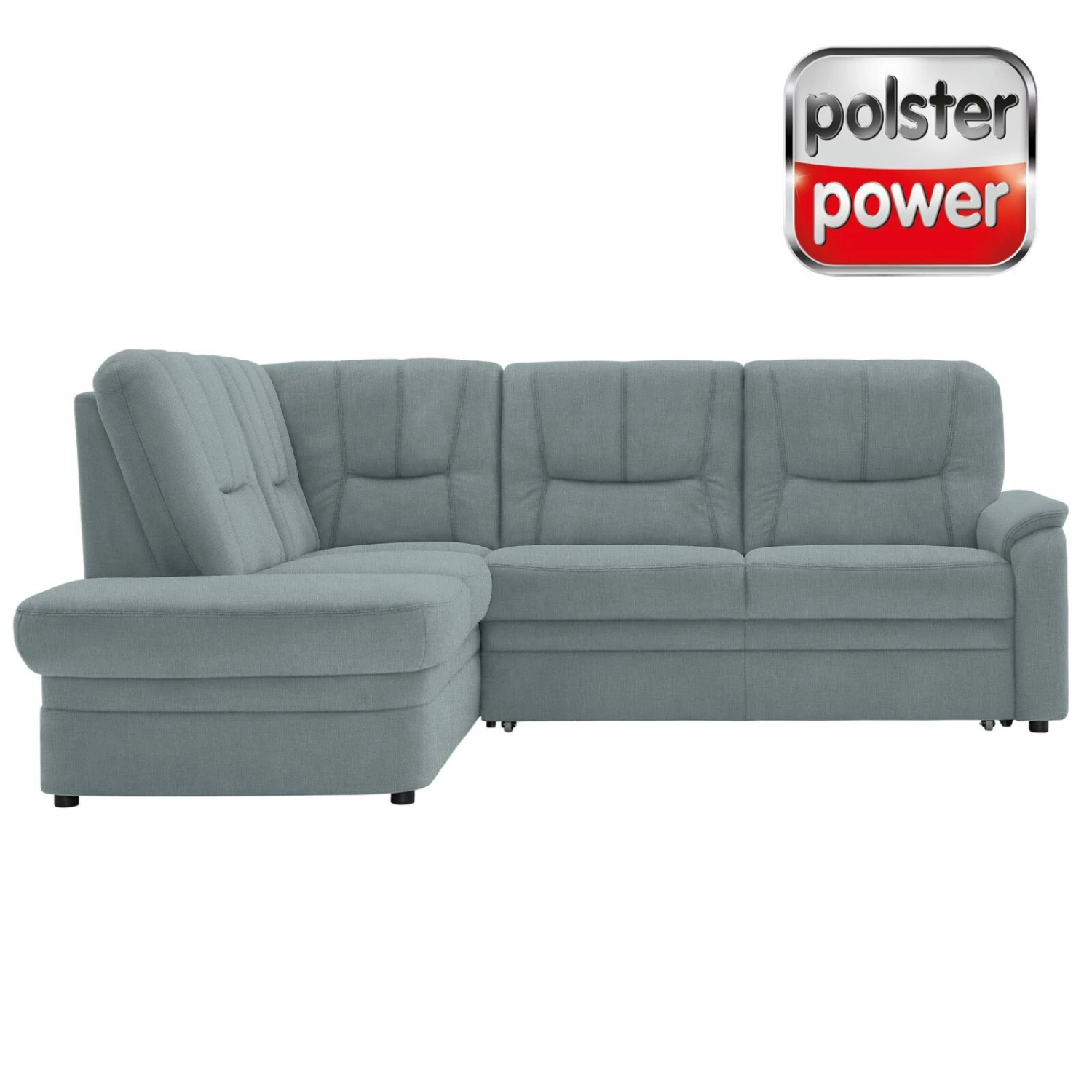 polsterpower Ecksofa - Miro ice - Basismodell - Ottomane links 1 polsterpower Ecksofa - Miro ice - Basismodell - Ottomane links