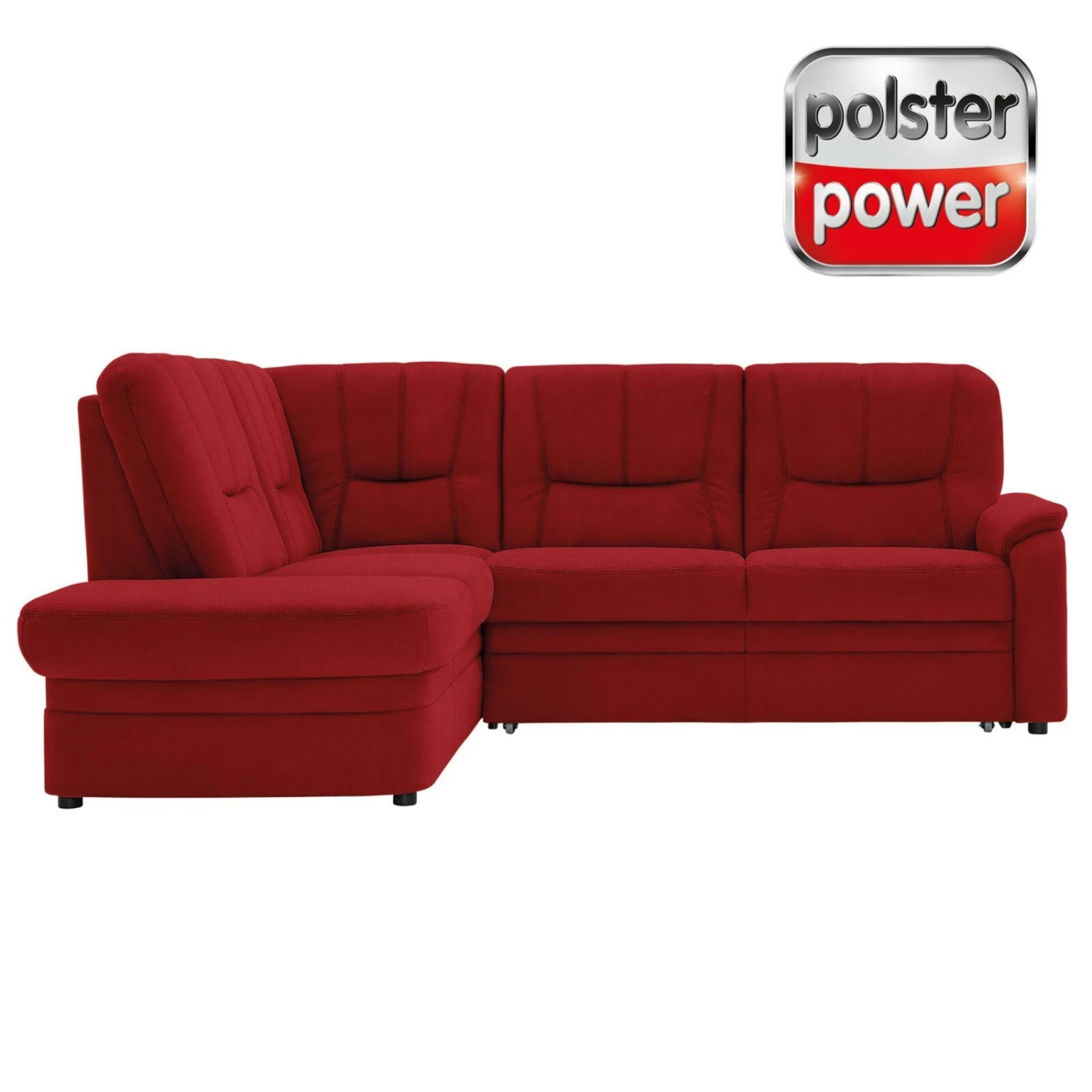 polsterpower Ecksofa - Miro bordeaux - Basismodell - Ottomane links 1 polsterpower Ecksofa - Miro bordeaux - Basismodell - Ottomane links