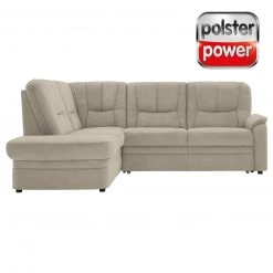 polsterpower Ecksofa - Miro ecru - Basismodell - Ottomane links