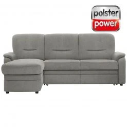 polsterpower Ecksofa - Belle silver - Basismodell - Recamiere links