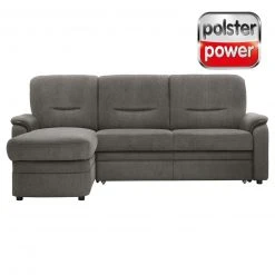 polsterpower Ecksofa - Belle grey - Basismodell - Recamiere links