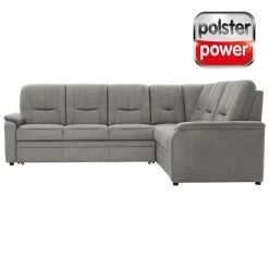 polsterpower Ecksofa - Belle silver - Basismodell - rechts