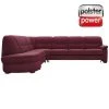 polsterpower Ecksofa - Saddle bordeaux - Basismodell - Ottomane links