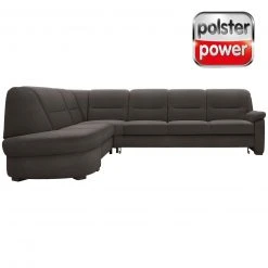 polsterpower Ecksofa - Saddle anthrazit - Basismodell - Ottomane links