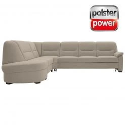 polsterpower Ecksofa - Miro ecru - Basismodell - Ottomane links