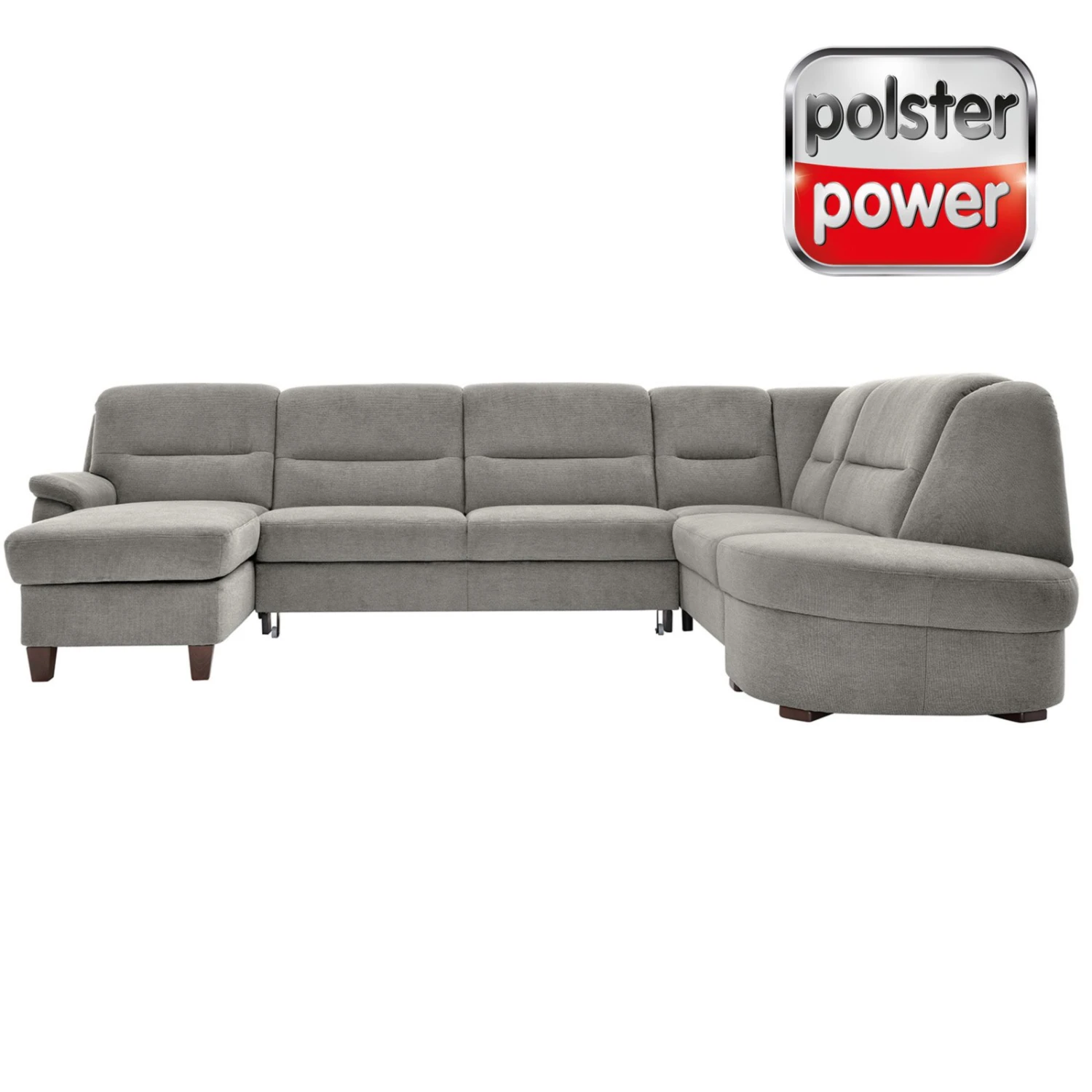 polsterpower Wohnlandschaft - Belle silver - Basismodell - links 1 polsterpower Wohnlandschaft - Belle silver - Basismodell - links