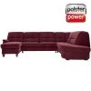 polsterpower Wohnlandschaft - Saddle bordeaux - Basismodell - links