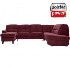 polsterpower Wohnlandschaft - Saddle bordeaux - Basismodell - links