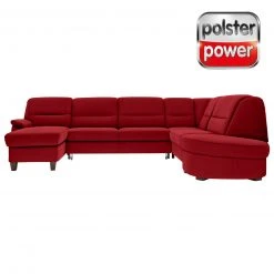 polsterpower Wohnlandschaft - Miro bordeaux - Basismodell - links